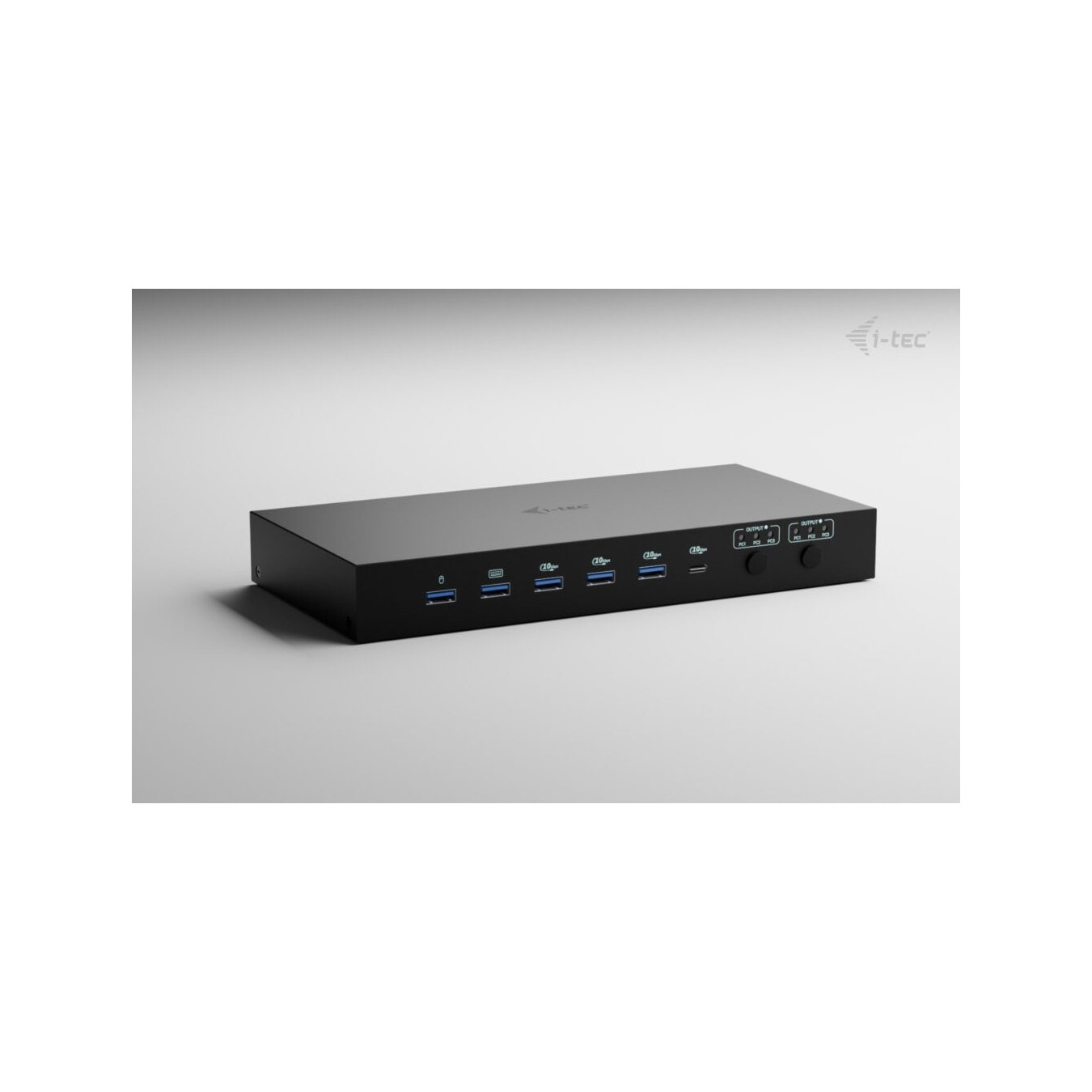 D I-TEC USB-C KVM DOCKING STATION - Black, Dual display, 4x HDMI 2.0, 2x USB-C, 3x USB-A, PD up to 92 W