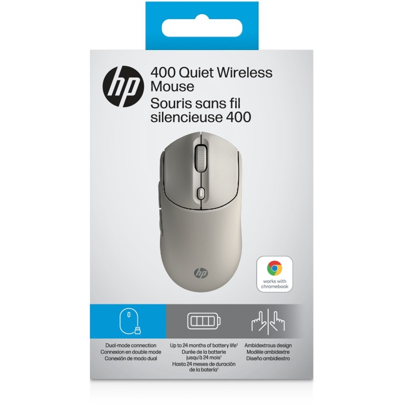 Buy HP 400 Quiet Maple Wireless Mouse EURO (P) - HP 400 - Ambidextrous, Beige, 6... in Cyprus, Nicosia, Limassol, Larnaka, Pafos