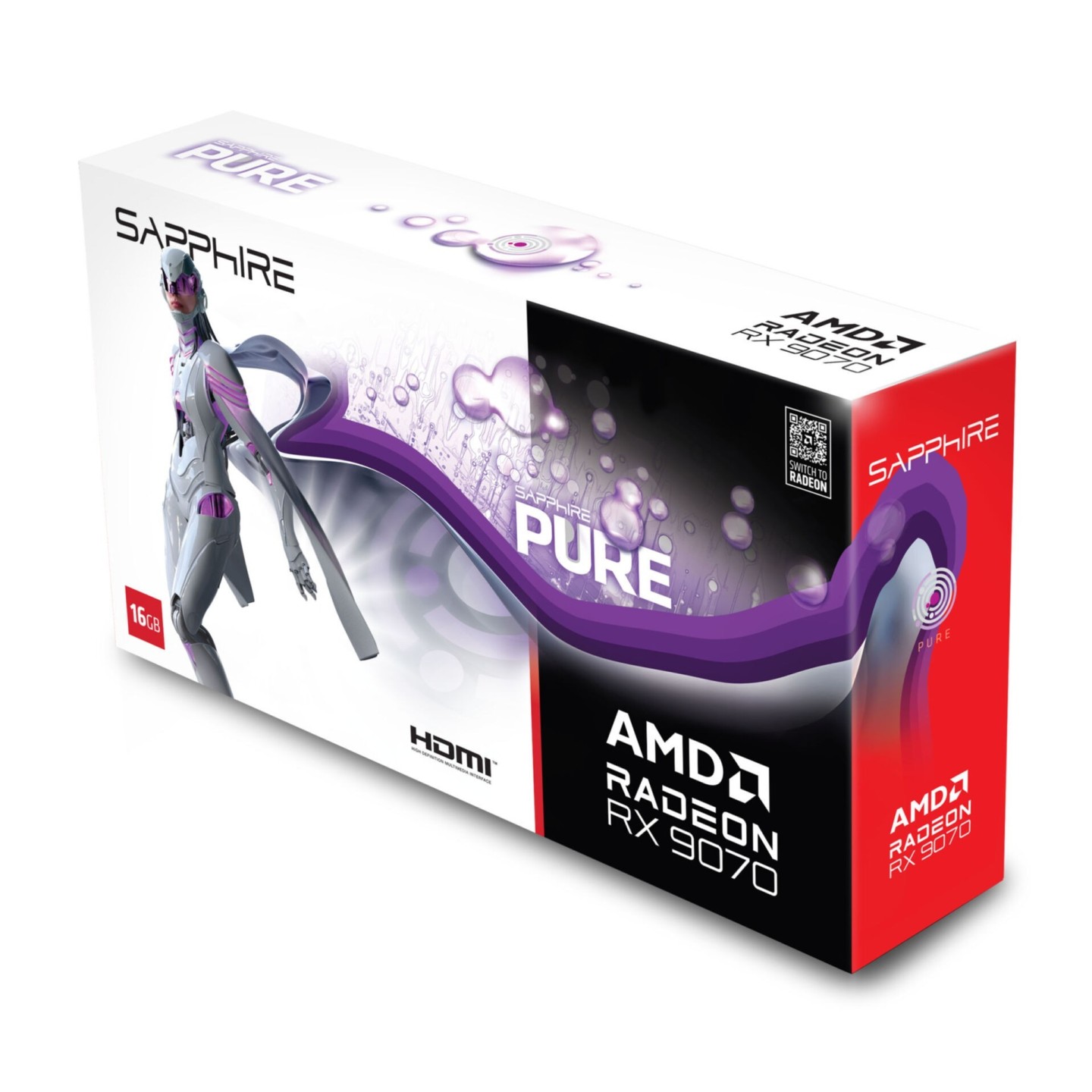 SAPPHIRE PURE Radeon RX 9070 16GB Gaming OC White 2700MHz (Boxed) — Buy in Cyprus with Fast Delivery