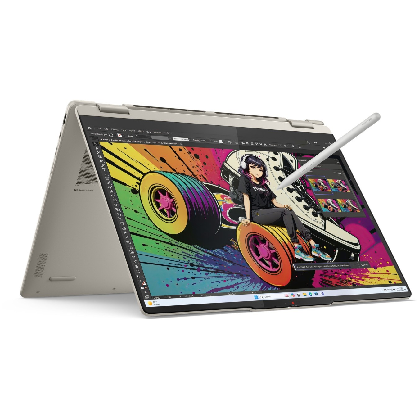 Lenovo Yoga 7 - 16AKP10 - Seashell Grey, 16GB LPDDR5x, 1TB SSD, OLED 16" 120Hz, Windows 11 Home