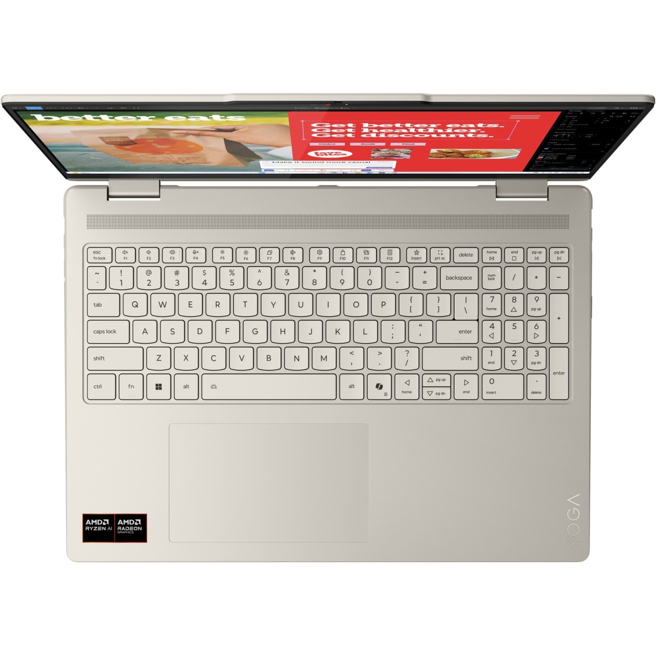 Lenovo Yoga 7 - 16AKP10 - Seashell Grey, 16GB LPDDR5x, 1TB SSD, OLED 16" 120Hz, Windows 11 Home