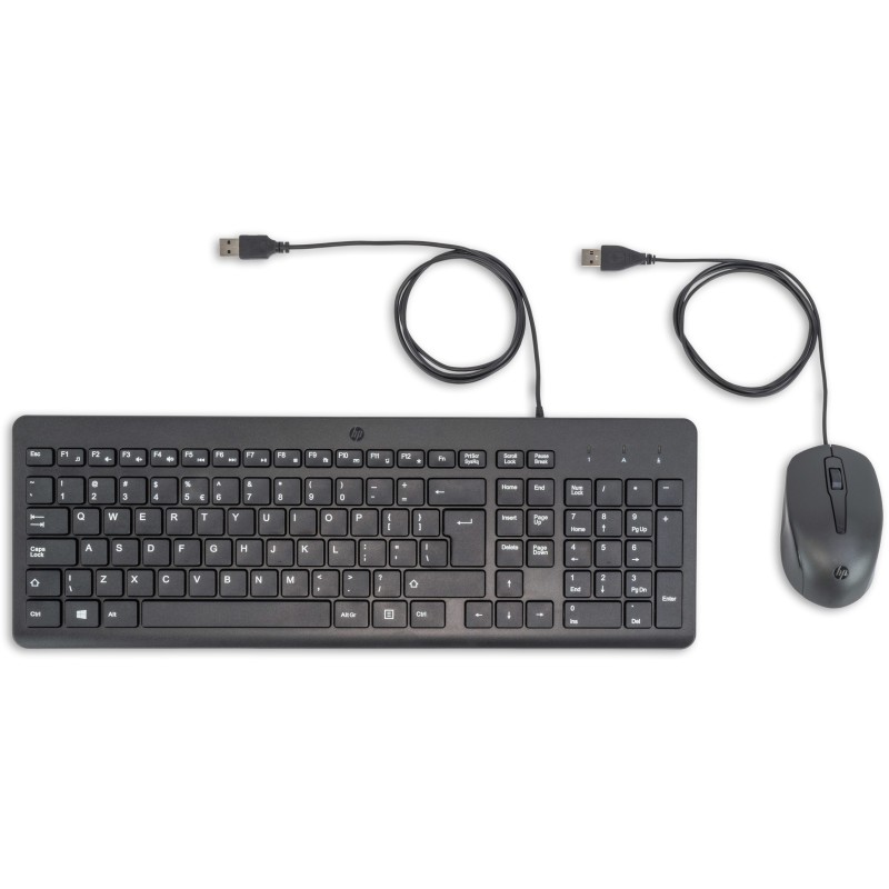 Buy HP 150 Wired Mouse and Keyboard - Black, USB Membrane Keyboard, QWERTY, 2pc ... in Cyprus, Nicosia, Limassol, Larnaka, Pafos