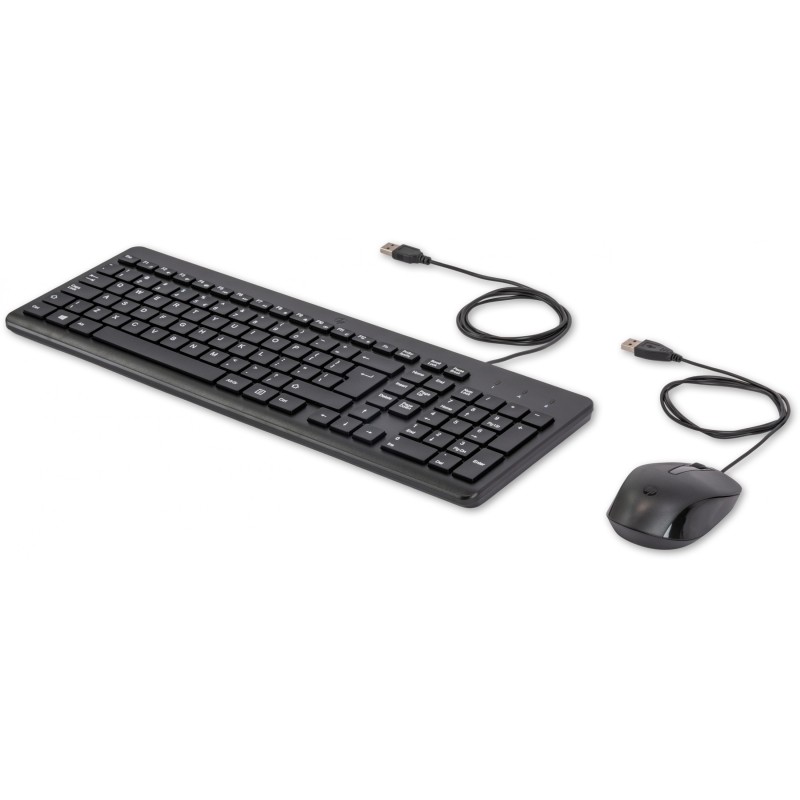 Buy HP 150 Wired Mouse and Keyboard - Black, USB Membrane Keyboard, QWERTY, 2pc ... in Cyprus, Nicosia, Limassol, Larnaka, Pafos