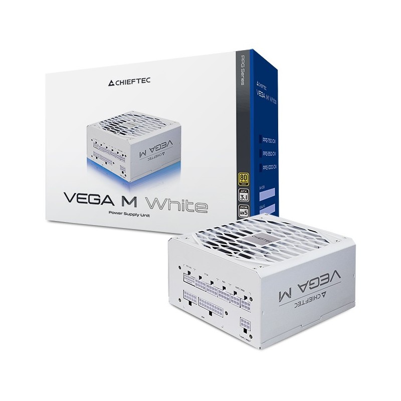 Buy 850W Chieftec VEGA M - PPG-850-CW - White, ATX PSU, 80Plus Gold, Fully Modular in Cyprus, Nicosia, Limassol, Larnaka, Pafos