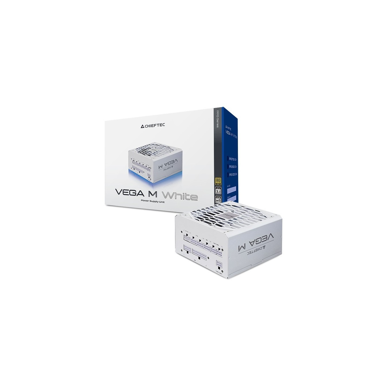 850W Chieftec VEGA M - PPG-850-CW - White, ATX PSU, 80Plus Gold, Fully Modular — Buy in Cyprus with Fast Delivery