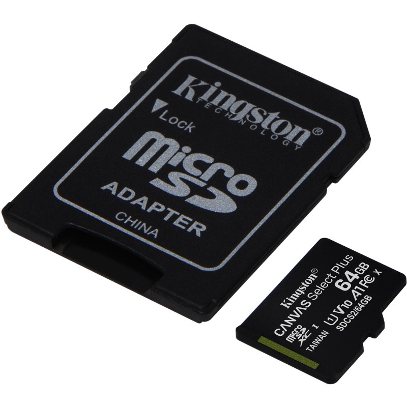 Buy Kingston Canvas Select Plus microSDXC 64GB - Black - 100 MB/s UHS-I Class 10... in Cyprus, Nicosia, Limassol, Larnaka, Pafos