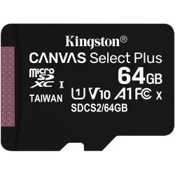 Buy Kingston Canvas Select Plus microSDXC 64GB - Black - 100 MB/s UHS-I Class 10... in Cyprus, Nicosia, Limassol, Larnaka, Pafos
