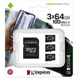 Buy Kingston Canvas Select Plus microSDXC 64GB - Black - 100 MB/s UHS-I Class 10... in Cyprus, Nicosia, Limassol, Larnaka, Pafos