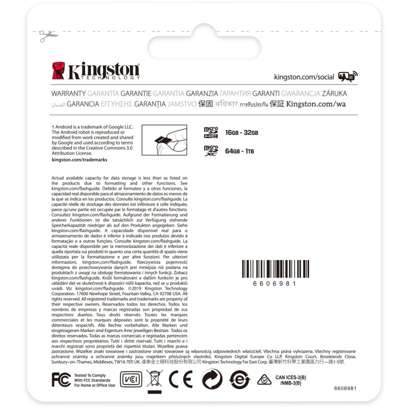 Buy Kingston Canvas Select Plus microSDXC 64GB - Black - 100 MB/s UHS-I Class 10... in Cyprus, Nicosia, Limassol, Larnaka, Pafos