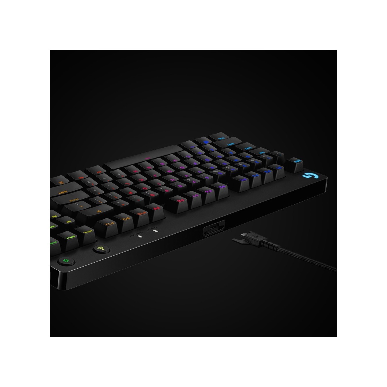 Logitech Gaming Pro USB Qwertz GX Blue mechanical kabelgebunden black - Black, GX Blue mechanical, Wired USB