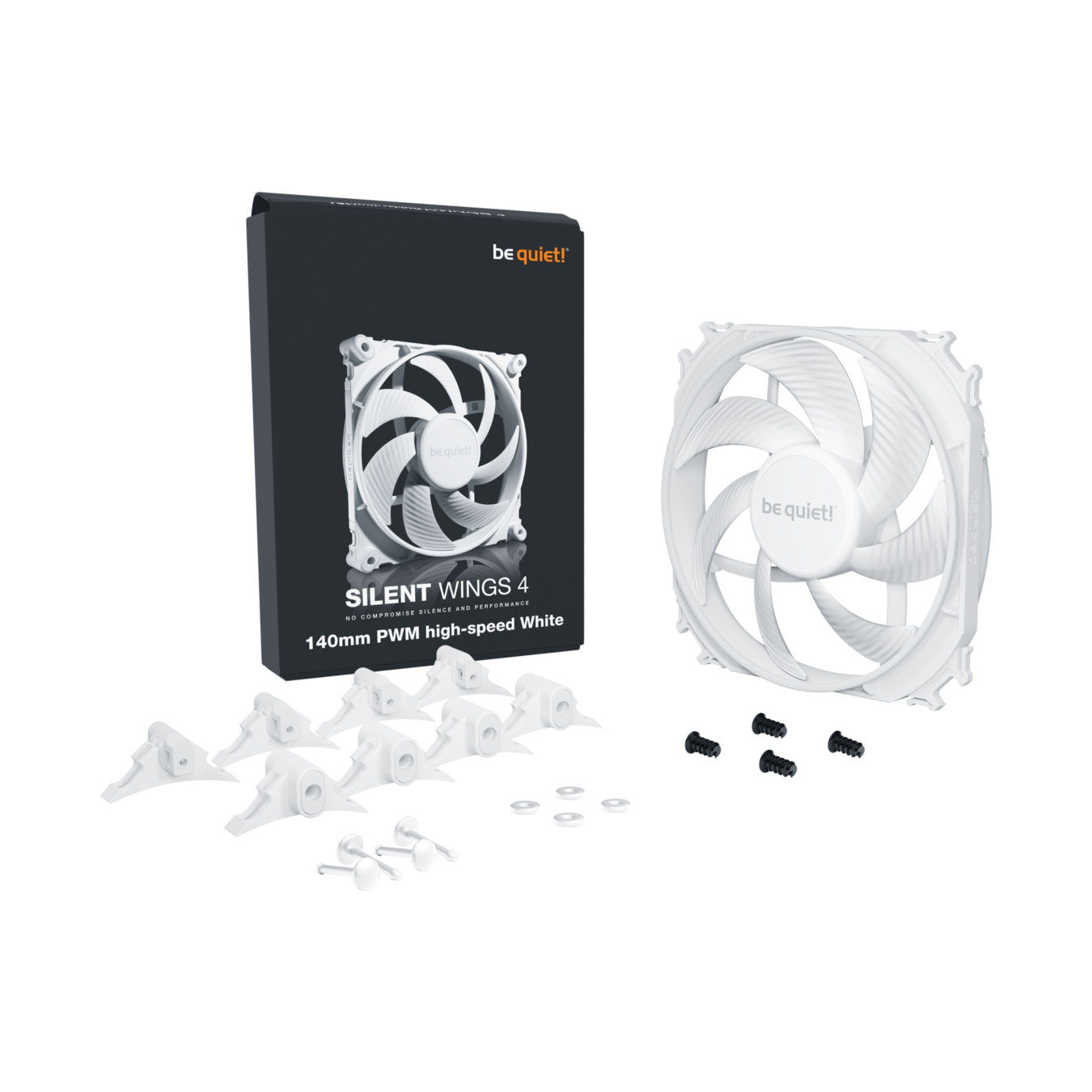 Be Quiet SilentWings 4 140mm PWM High-Speed - BL117 - White, 1900 RPM, 78.4 CFM — Buy in Cyprus with Fast Delivery
