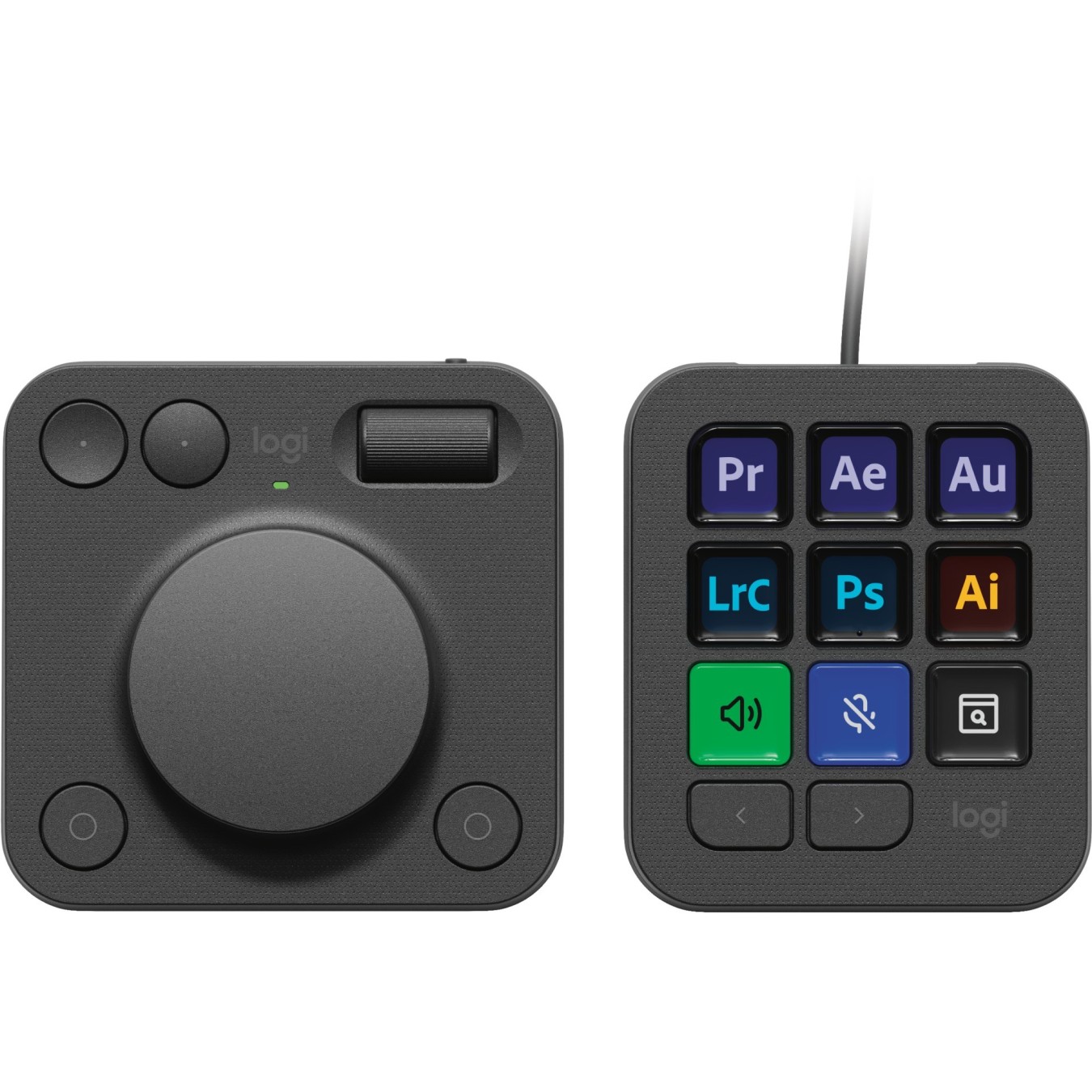 LOGITECH MX Creative Console Graphite - (Color Graphite, Interface Bluetooth/USB, Form Factor Numpad, OS MacOS)