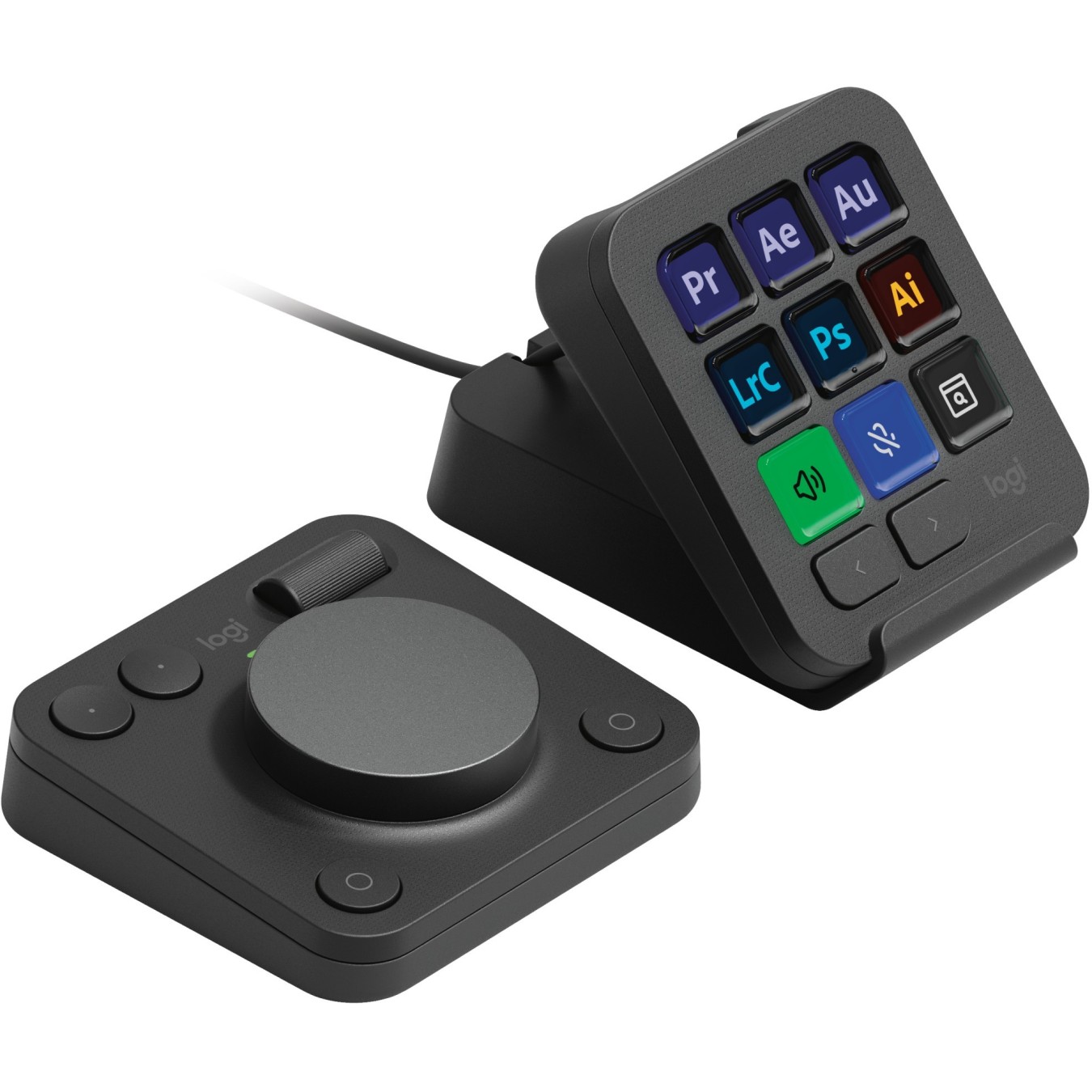 LOGITECH MX Creative Console Graphite - (Color Graphite, Interface Bluetooth/USB, Form Factor Numpad, OS MacOS)