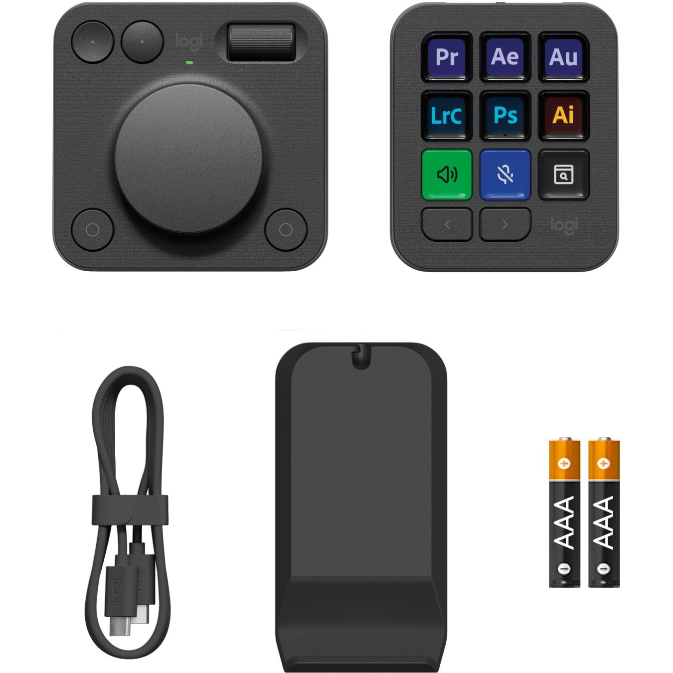 LOGITECH MX Creative Console Graphite - (Color Graphite, Interface Bluetooth/USB, Form Factor Numpad, OS MacOS)