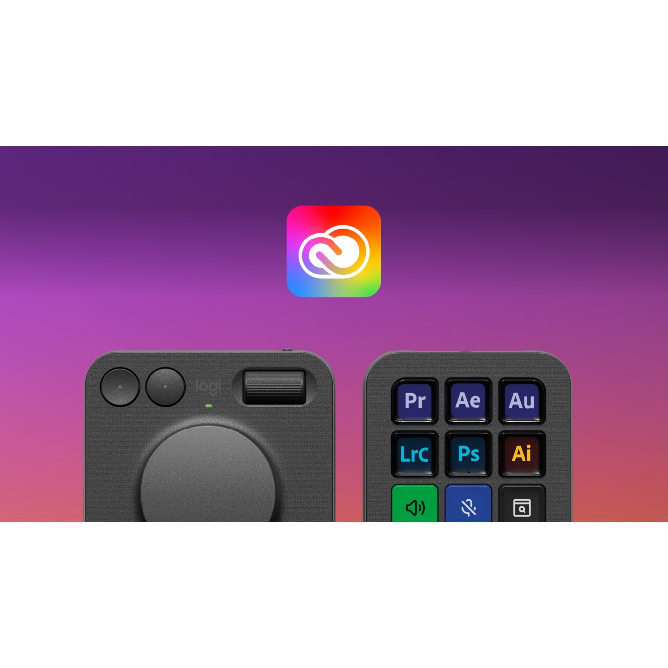 LOGITECH MX Creative Console Graphite - (Color Graphite, Interface Bluetooth/USB, Form Factor Numpad, OS MacOS)