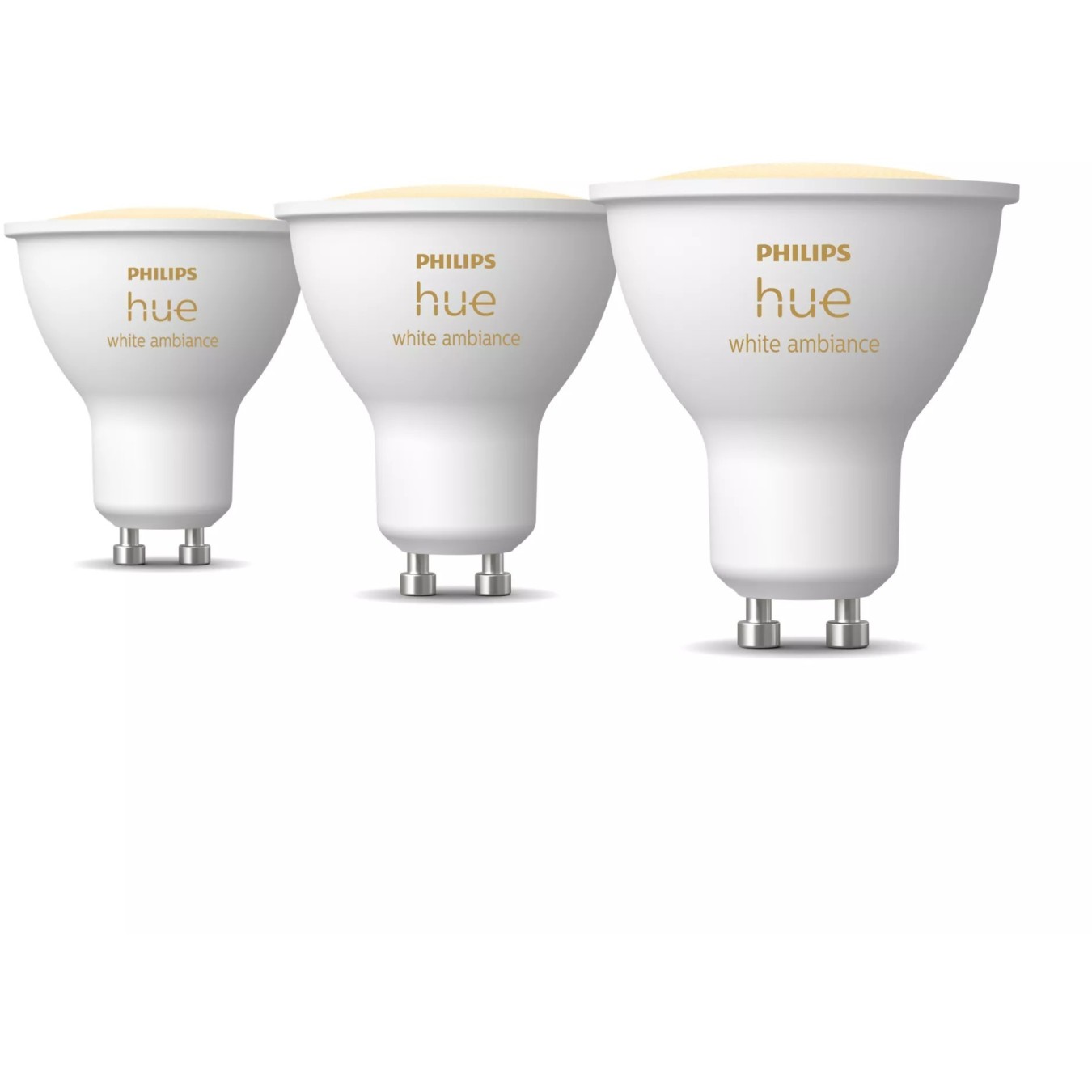 Philips Hue White Ambiance GU10 Dreierpack 3x350lm - White, Bluetooth/Zigbee, 220-240 V, 4.2 W