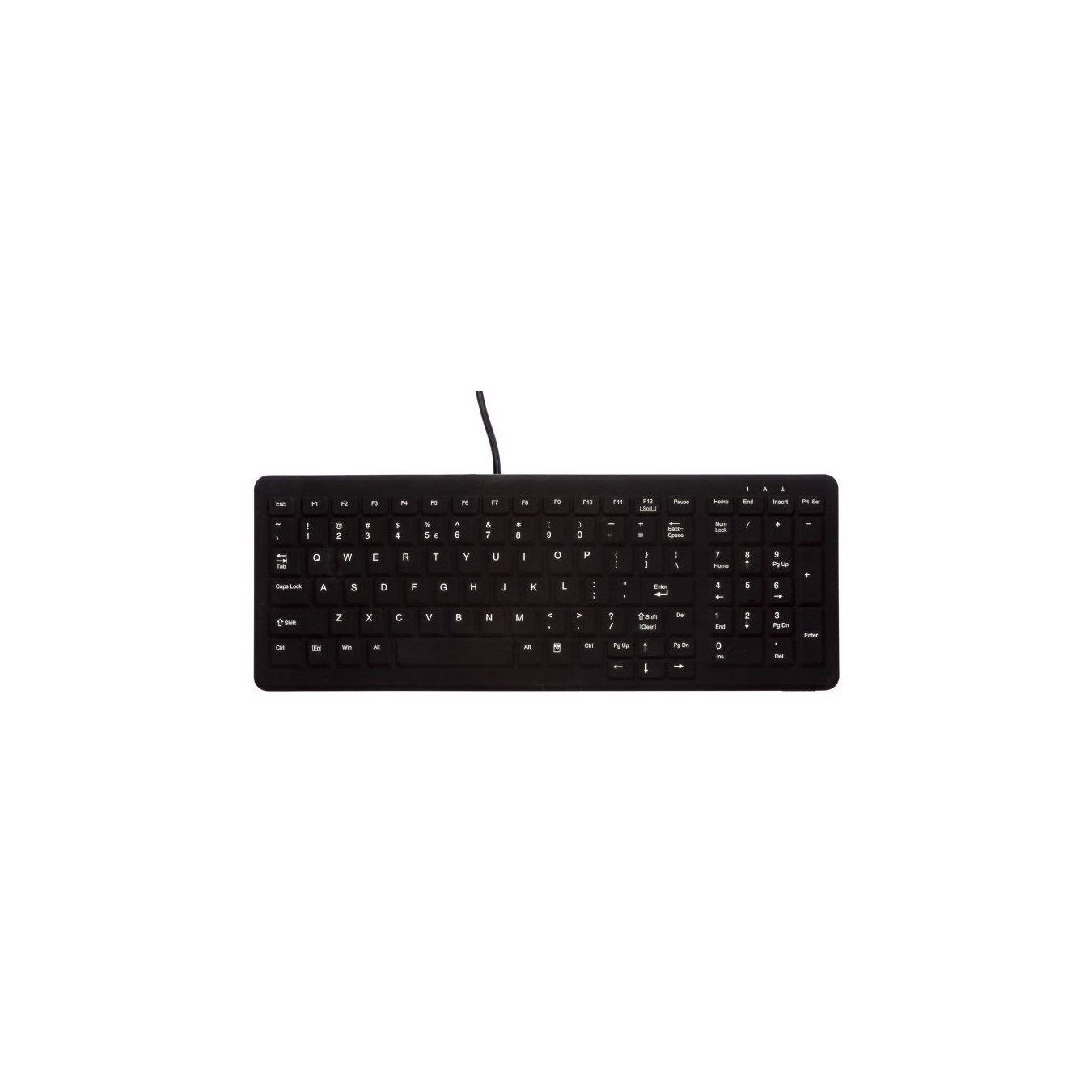 CHERRY Active Key MTA AK-CB7000 Corded DE-Layout Black - AK-CB7000 - German QWERTZ, Full-Size, USB Membrane Keyboard