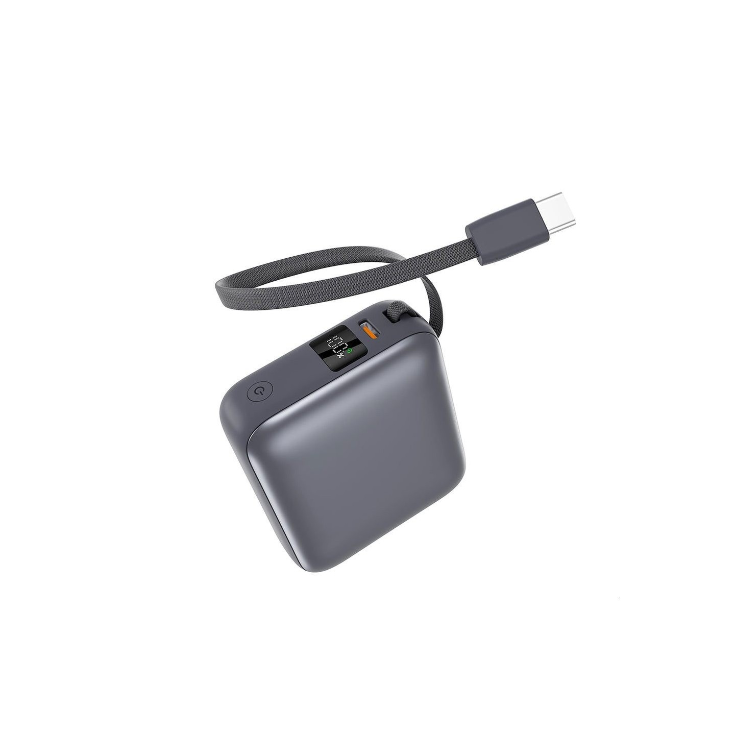 QCY PB10C Grey 10000mAh 35W PD fast charge power bank - PB10C - Grey, 10000mAh, 35W PD, Digital Display, Fireproof ABS+PC