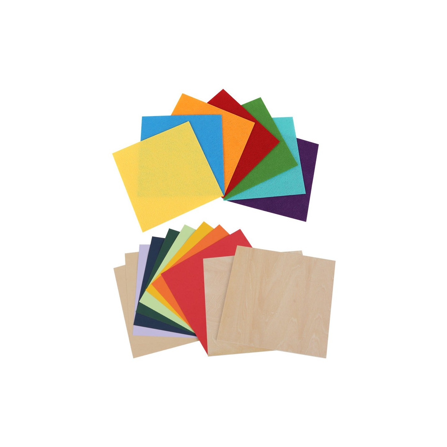 Creality Smart Laser Engraving Sheets Pack - Basswood 2 pcs, Kraft Paper 2 pcs, Colored Paper 1 bag, Felt Paper 1 bag