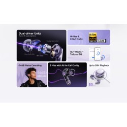 Buy QCY Melobuds N70 ANC Black - HT18 - TWS Hi-Res Earbuds LDAC BT 6.0 IPX5 Wire... in Cyprus, Nicosia, Limassol, Larnaka, Pafos