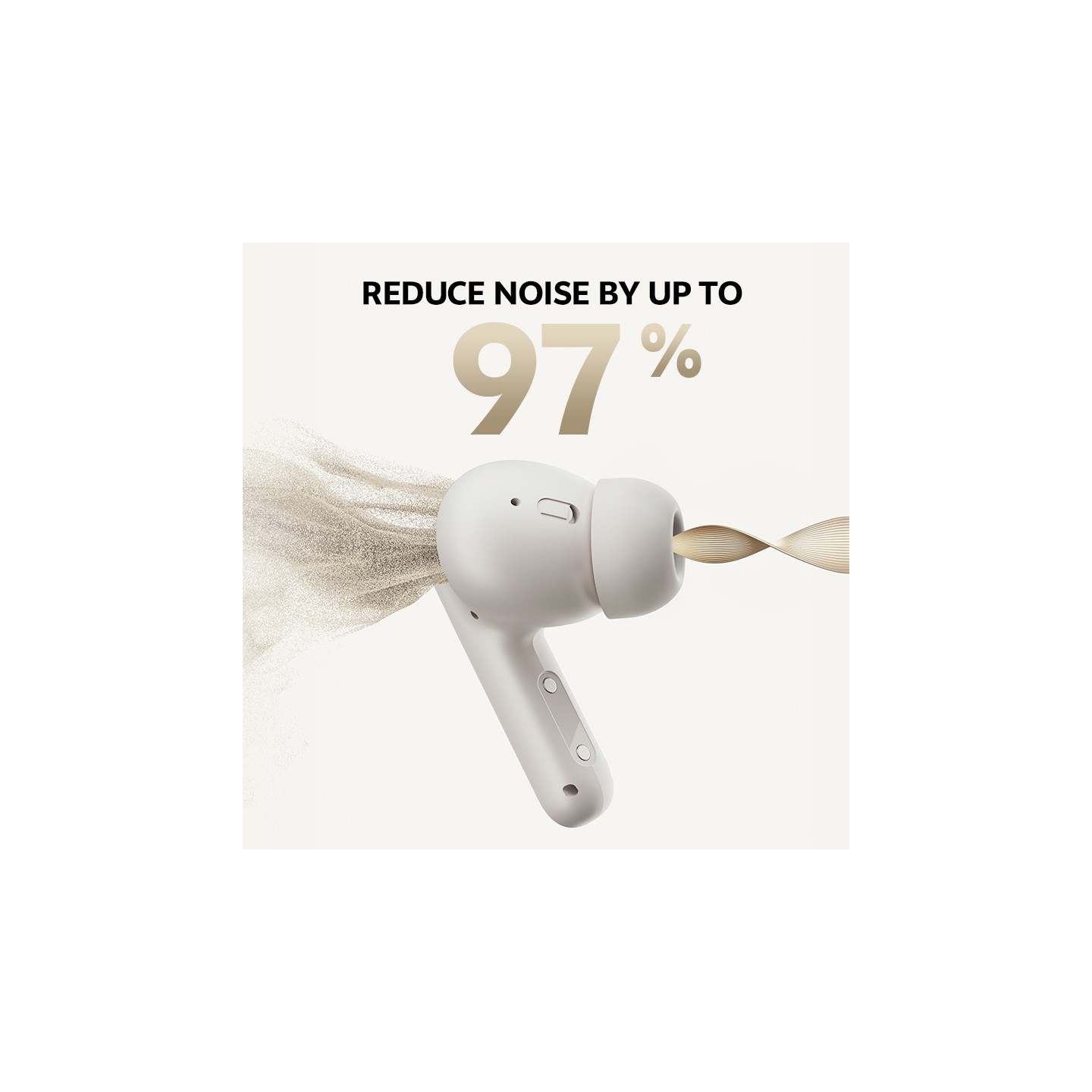 QCY Buds ANC Cream Grey - HT15 - 45dB ANC, TWS Earbuds, 35h Total Battery, 5-mic ENC — Buy in Cyprus with Fast Delivery