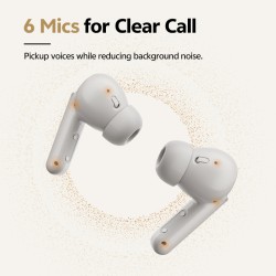 Buy QCY Buds ANC Cream Grey - HT15 - 45dB ANC, TWS Earbuds, 35h Total Battery, 5... in Cyprus, Nicosia, Limassol, Larnaka, Pafos