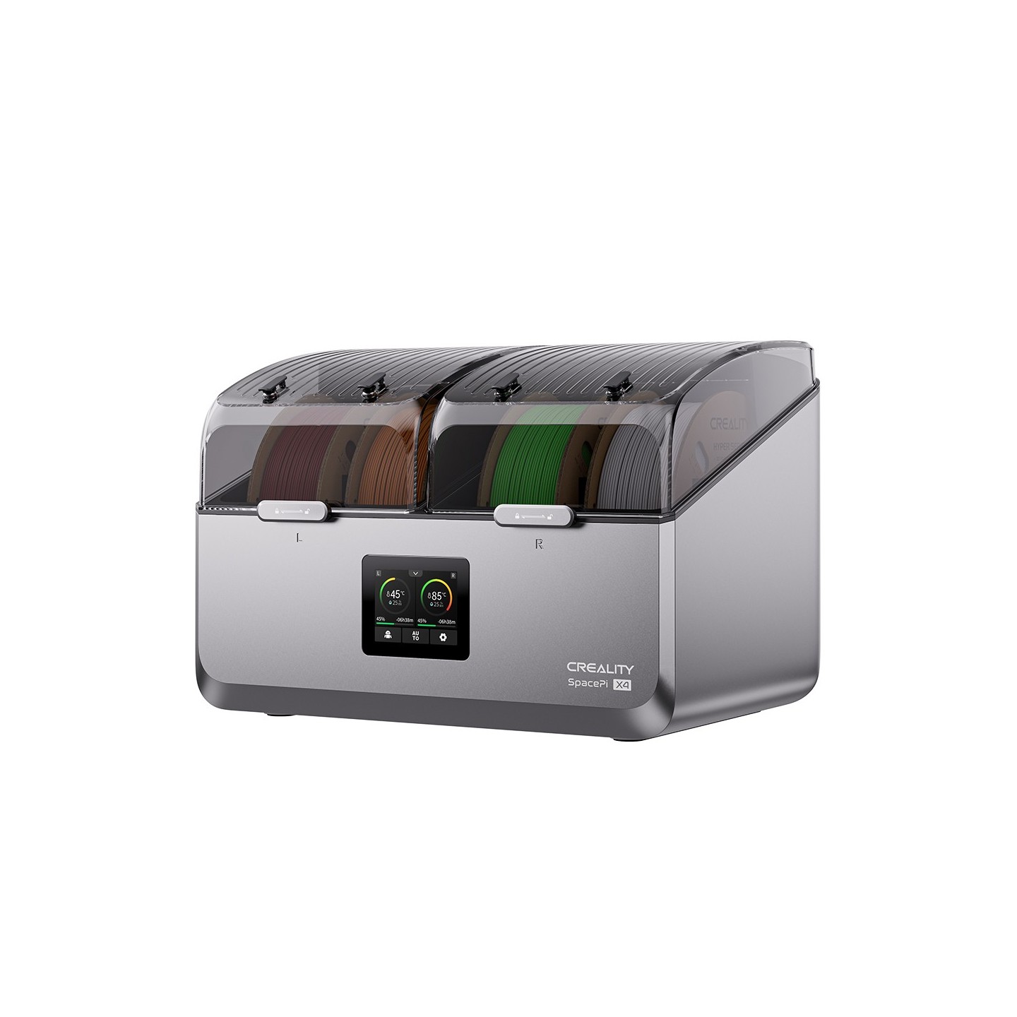 Creality SpacePi X4 Filament Dryer Dry Box for 4 Filaments - SpacePi X4 - Dual 200W PTC heaters, independent chambers, 40-70°C