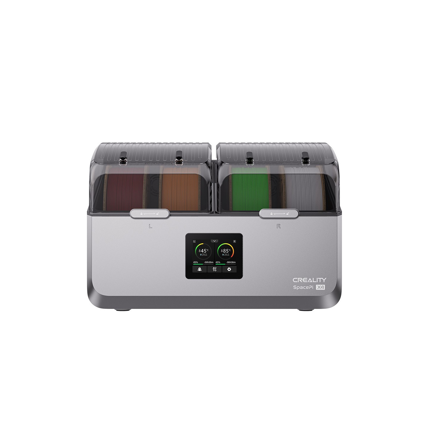 Creality SpacePi X4 Filament Dryer Dry Box for 4 Filaments - SpacePi X4 - Dual 200W PTC heaters, independent chambers, 40-70°C