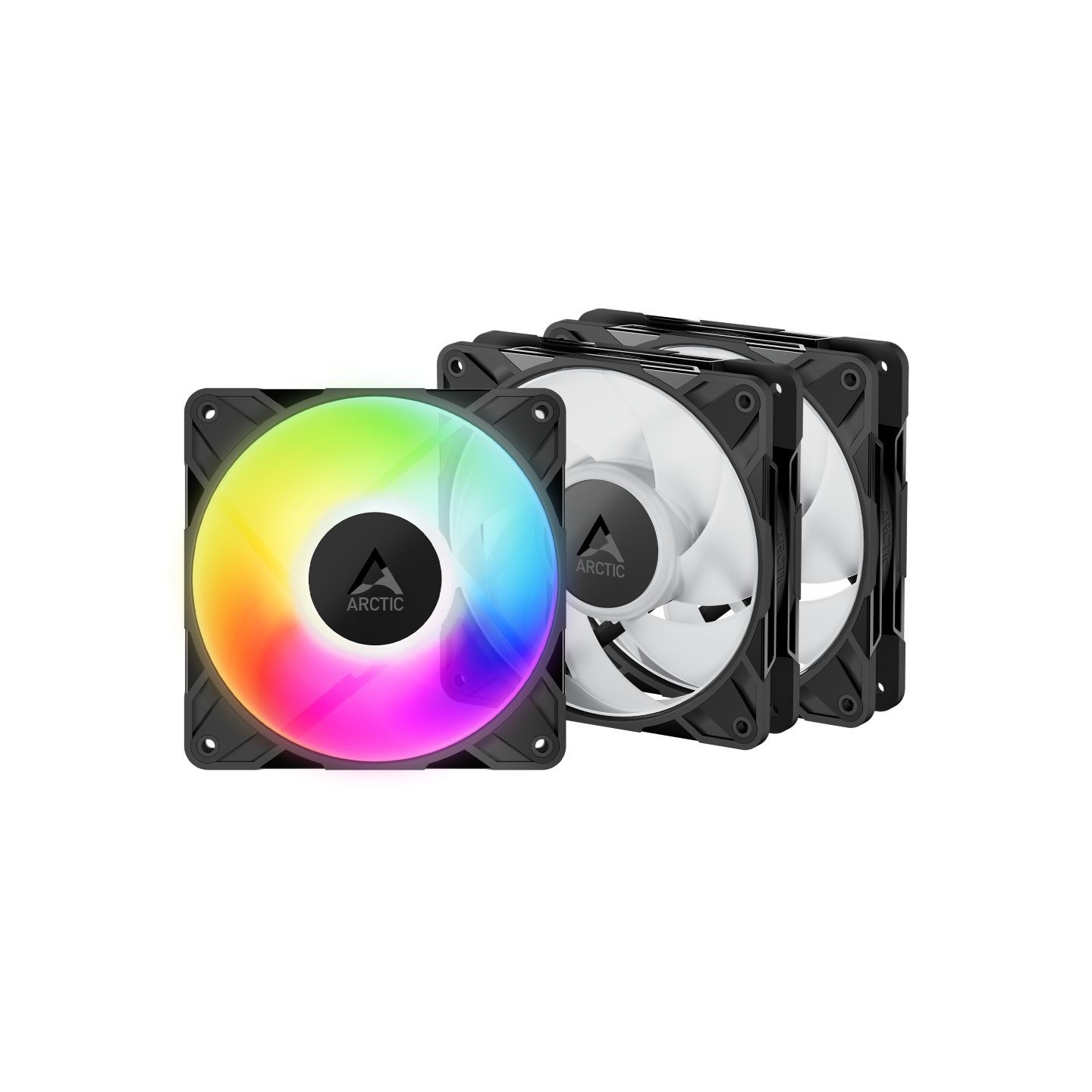 Arctic P12 Pro A-RGB 3-Pack Black 120mm Reverse Blade PWM Fans 3000 RPM (Boxed) — Buy in Cyprus with Fast Delivery