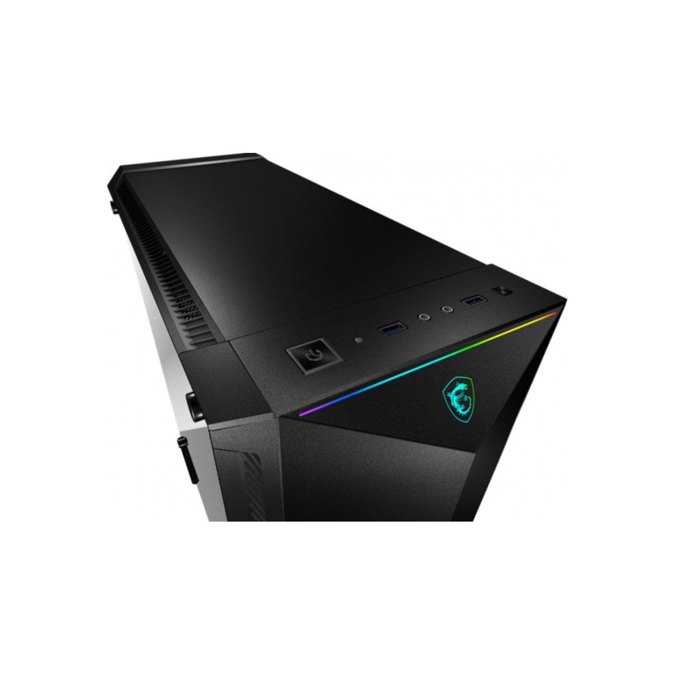 MSI MPG GUNGNIR 100 - Mid Tower Gaming PC Case - Black, Tempered Glass, ARGB Fans, E-ATX/ATX Compatible