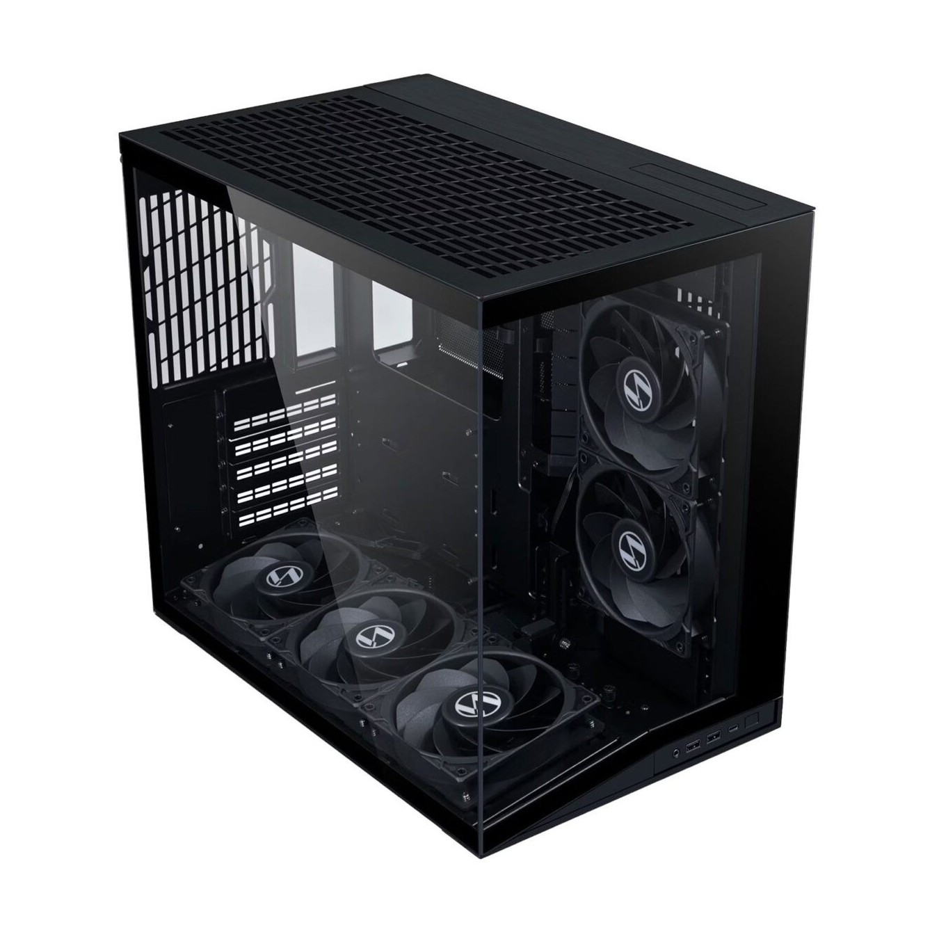 Lian Li O11D Mini V2 Flow Black - O11D Mini V2 - ATX PC Gaming Case with 5 Preinstalled Fans