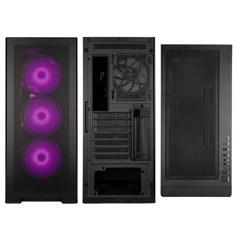 Buy Kolink Unity Meshbay ARGB Midi ATX Tower Case - Black, 400mm GPU clearance, ... in Cyprus, Nicosia, Limassol, Larnaka, Pafos