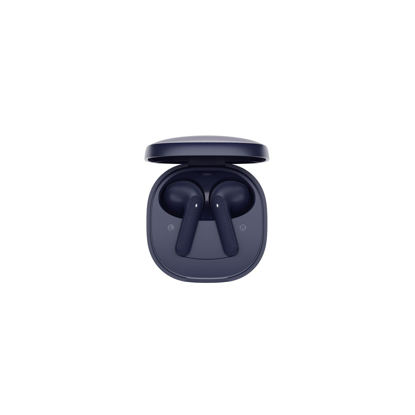 QCY Air Blue Semi-Ear TWS Earbuds, quad Mic ENC multi-point connection, leather grain case - T41 - Blue