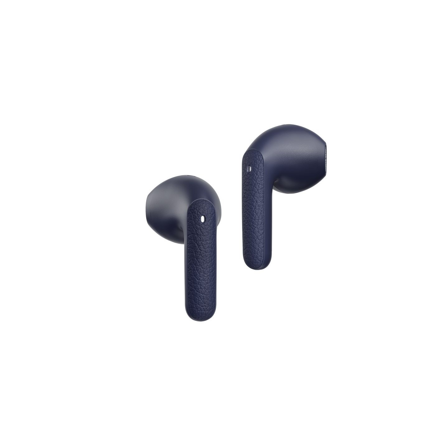 QCY Air Blue Semi-Ear TWS Earbuds, quad Mic ENC multi-point connection, leather grain case - T41 - Blue