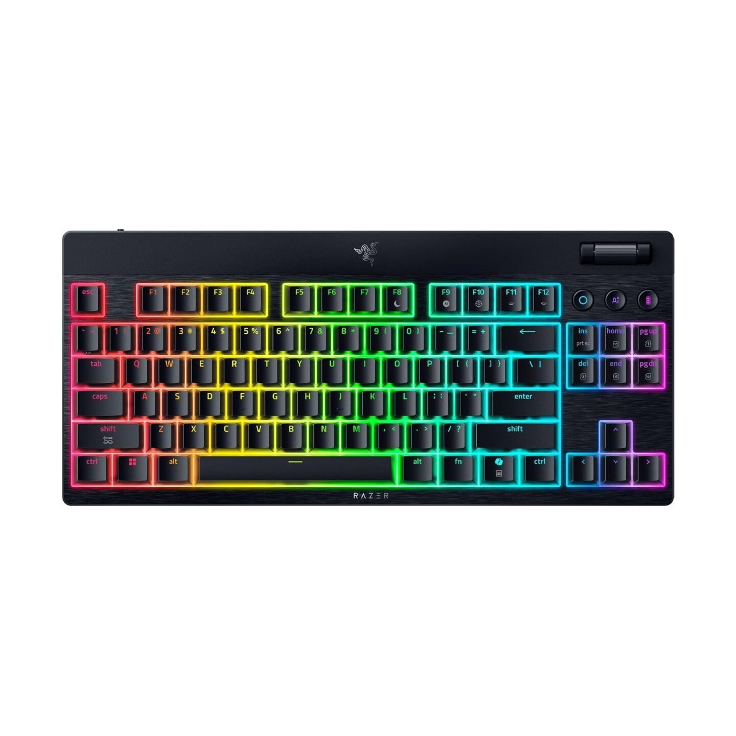 Razer BlackWidow V4 Low-Profile Tenkeyless HyperSpeed Wireless RGB Keyboard - Yellow Switch (Boxed)