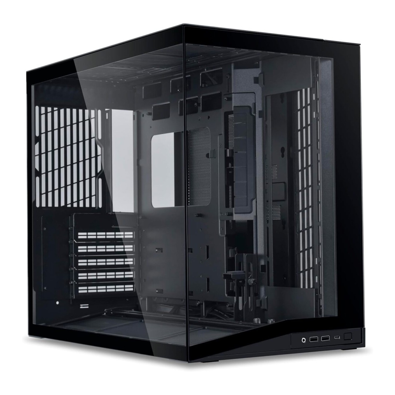 Lian Li O11D Mini V2 BLACK - O11D Mini V2 - ATX PC Gaming Case with Improved Airflow and GPU Support Bracket