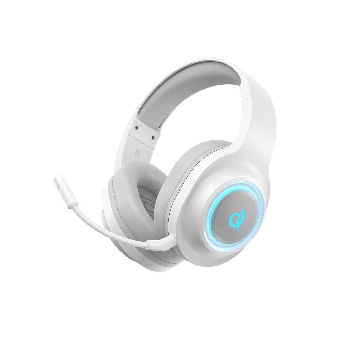 QCY Heroad V200 Wireless Quad White RGB Gaming Headset - 2.4GHz/BT6.0 PS5/PC (Boxed) — Buy in Cyprus with Fast Delivery