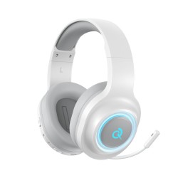 QCY Heroad V200 Wireless Quad White RGB Gaming Headset - 2.4GHz/BT6.0 PS5/PC (Boxed) — Buy in Cyprus with Fast Delivery