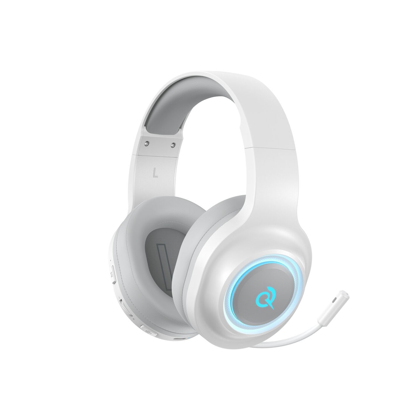 QCY Heroad V200 Wireless Quad White RGB Gaming Headset - 2.4GHz/BT6.0 PS5/PC (Boxed) — Buy in Cyprus with Fast Delivery