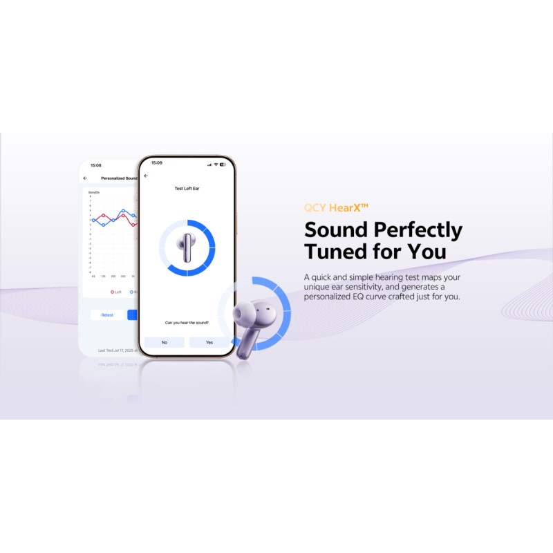 Buy QCY Melobuds N70 ANC Silver Titanium - HT18 - TWS Flagship Hi-Res Earbuds, B... in Cyprus, Nicosia, Limassol, Larnaka, Pafos