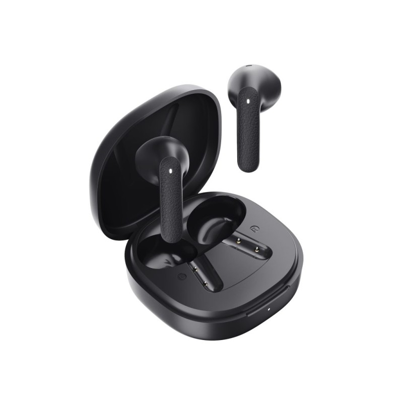 Buy QCY Air TWS Earbuds - Dark Grey - Quad Mic ENC, Multi-point, Leather Grain Case in Cyprus, Nicosia, Limassol, Larnaka, Pafos