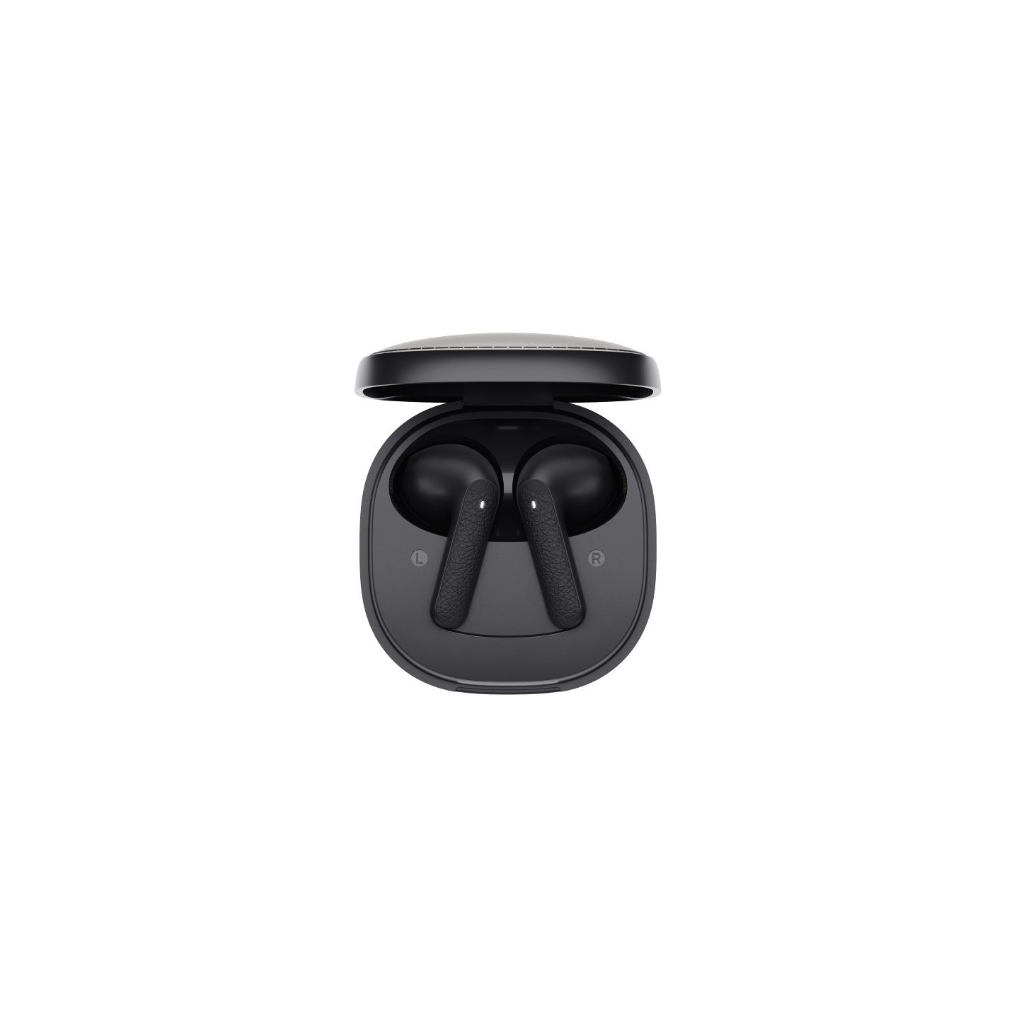 QCY Air TWS Earbuds - Dark Grey - Quad Mic ENC, Multi-point, Leather Grain Case — Buy in Cyprus with Fast Delivery
