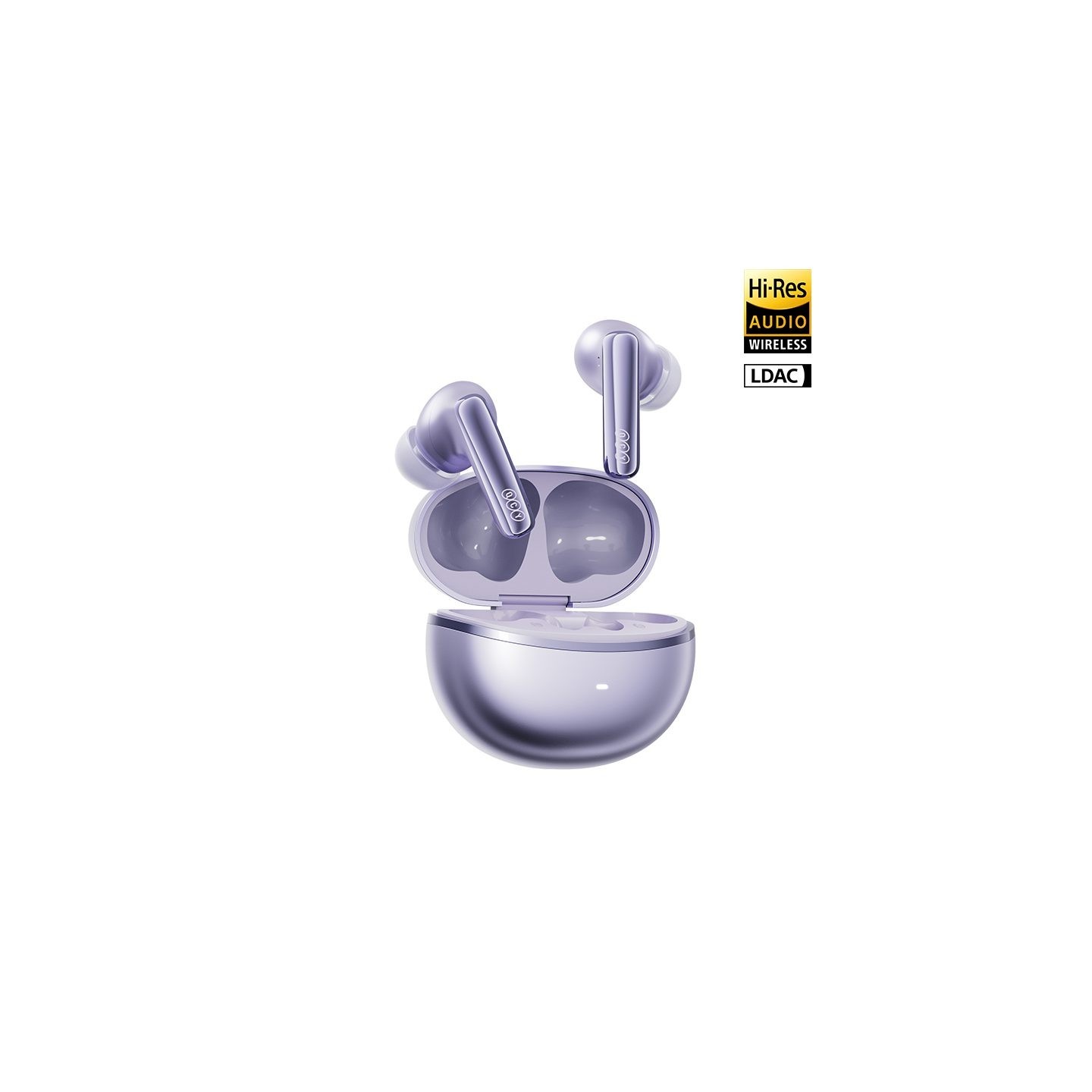 QCY Melobuds N70 ANC Purple, HT18 -55db TWS Flagship Hi-Res Earbuds LDAC BT 6.0 IPX5 Wireless charge - N70 - Purple