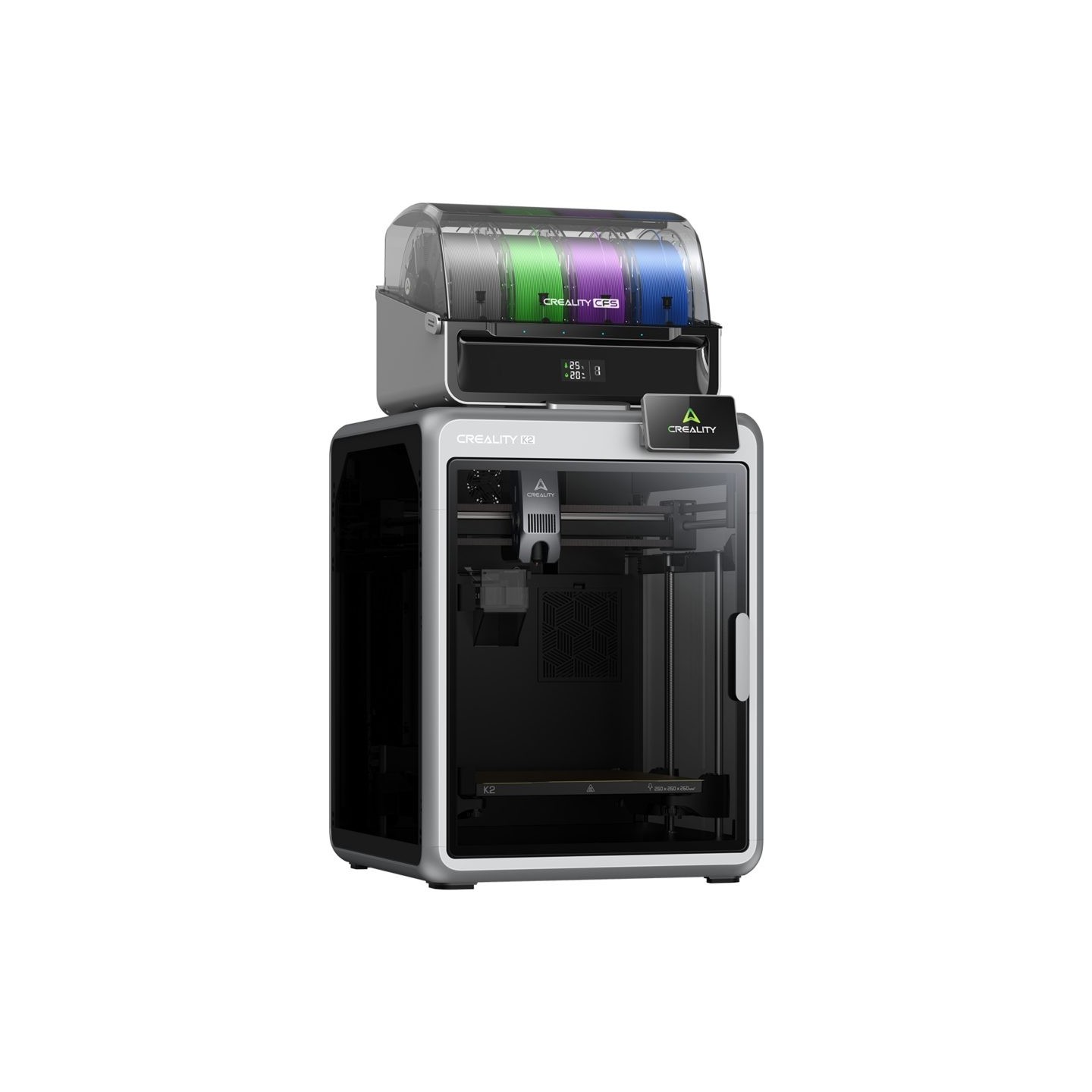 CREALITY 3D Printer - K2 COMBO - 1 CFS Multicolor, 600mm s 260x260x260mm, Pre-Assembled, up to 16 co