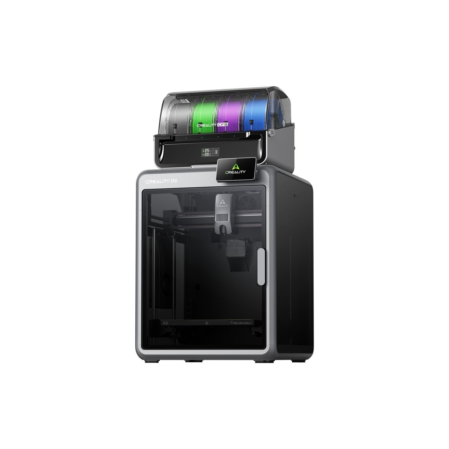 CREALITY 3D Printer - K2 COMBO - 1 CFS Multicolor, 600mm s 260x260x260mm, Pre-Assembled, up to 16 co