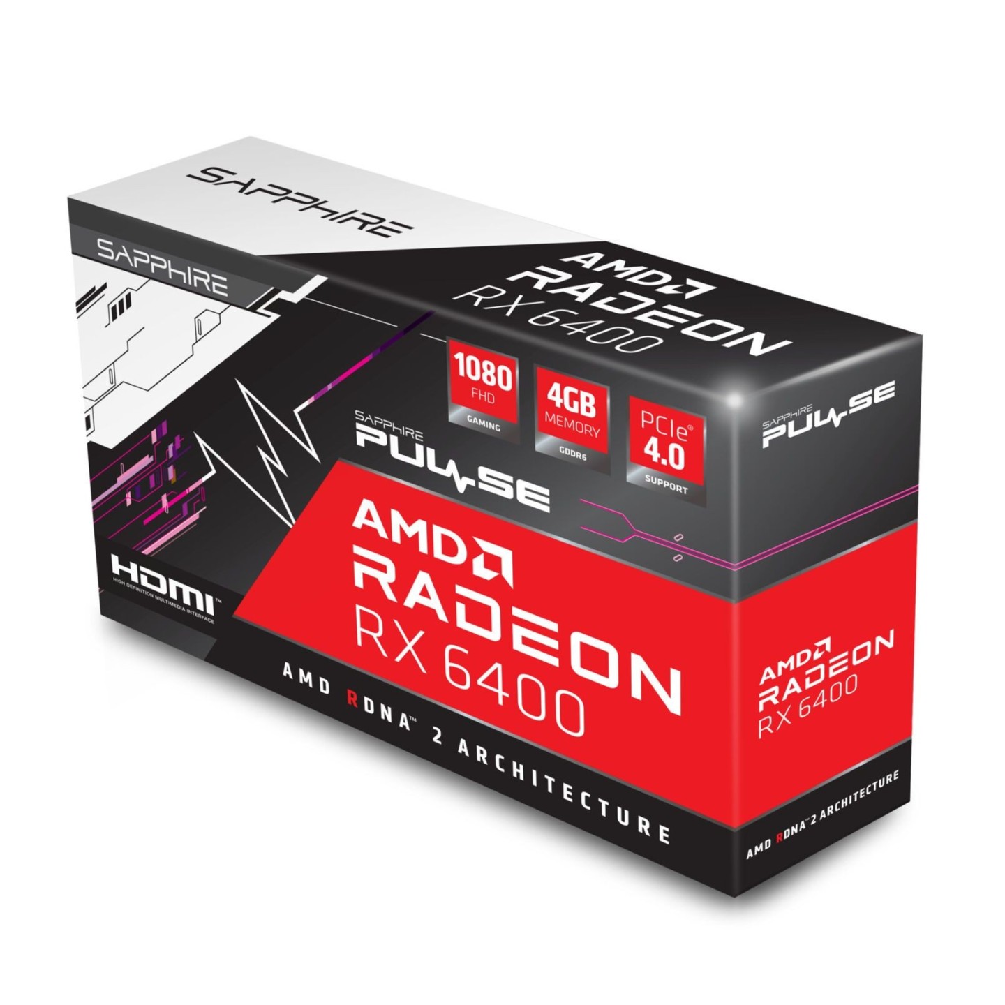 SAPPHIRE Pulse Radeon RX 6400 4GB GDDR6 2321MHz Low-Profile (Boxed) — Buy in Cyprus with Fast Delivery