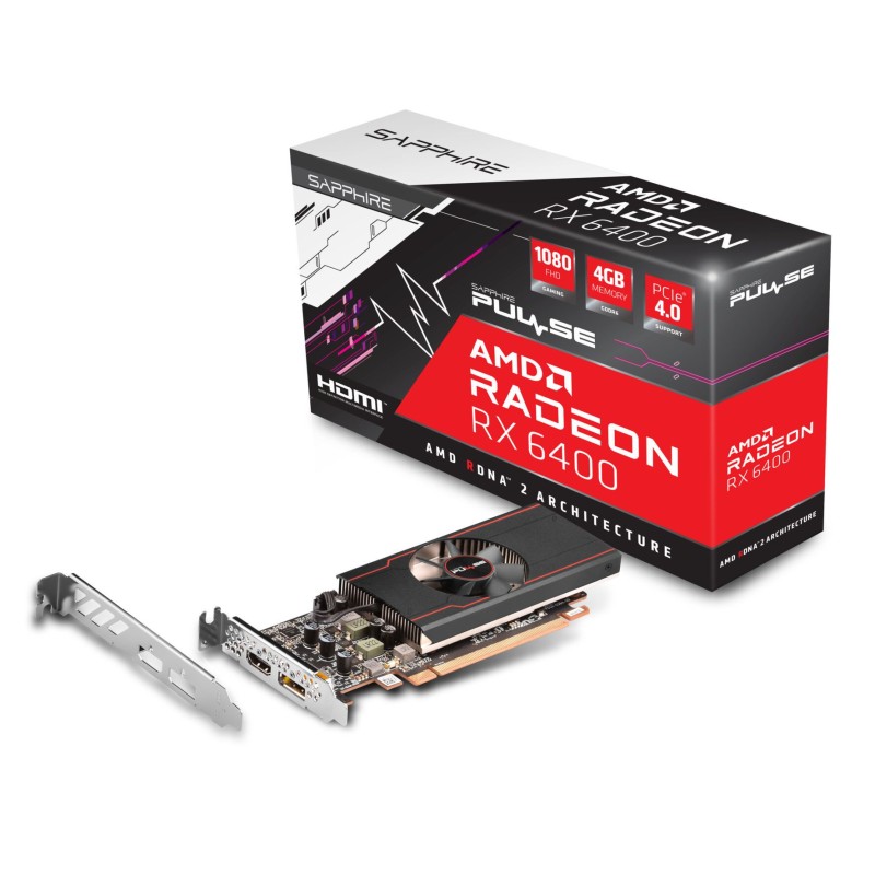 Buy SAPPHIRE Pulse Radeon RX 6400 - 4GB GDDR6, 2321 MHz Boost, DP & HDMI, Low-Pr... in Cyprus, Nicosia, Limassol, Larnaka, Pafos