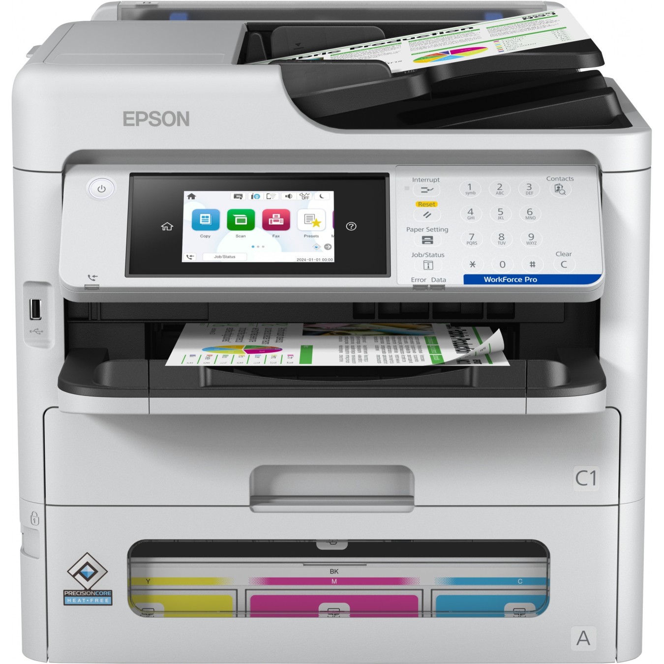 T Epson WorkForce Pro - EM-C800RDWF - Multifunction Printer - USB - LAN - Wi-Fi - 4800 x 1200 dpi - 25 ppm
