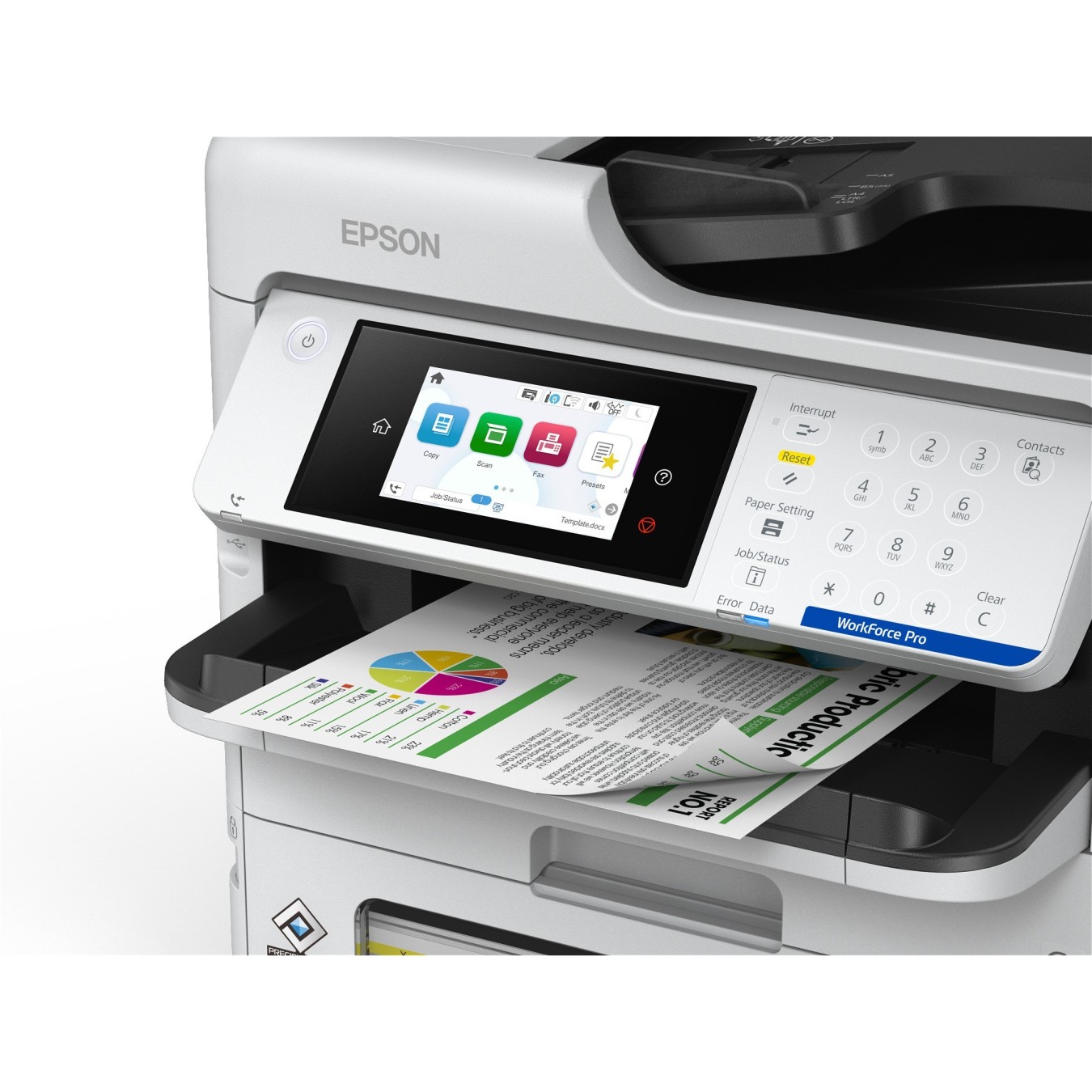T Epson WorkForce Pro - EM-C800RDWF - Multifunction Printer - USB - LAN - Wi-Fi - 4800 x 1200 dpi - 25 ppm