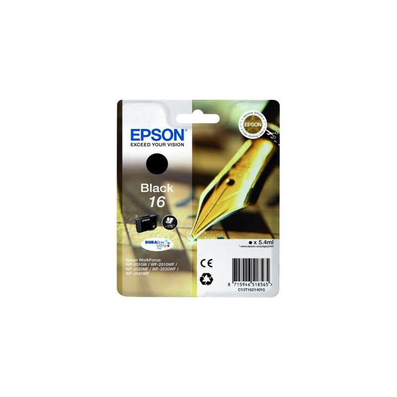 Buy Epson Ink 16 - C13T16214012 - Black up to 175 pages in Cyprus, Nicosia, Limassol, Larnaka, Pafos